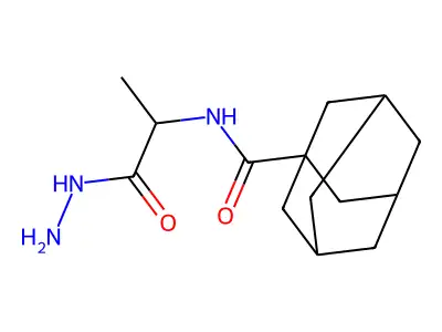N-(1-hydrazinyl-1-oxopropan-2-yl)adamantane-1-carboxamide structure