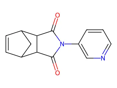 2-(pyridin-3-yl)-3a,4,7,7a-tetrahydro-1H-4,7-methanoisoindole-1,3(2H)-dione structure