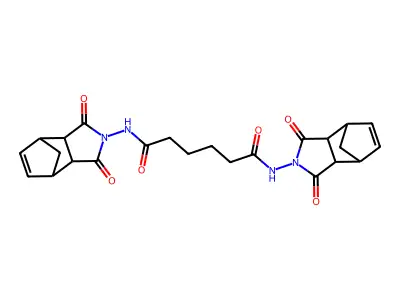 N,N'-bis({3,5-dioxo-4-azatricyclo[5.2.1.0^{2,6}]dec-8-en-4-yl})hexanediamide structure