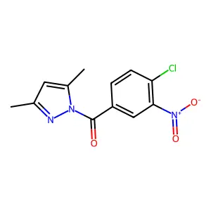 (4-chloro-3-nitrophenyl)(3,5-dimethyl-1H-pyrazol-1-yl)methanone structure