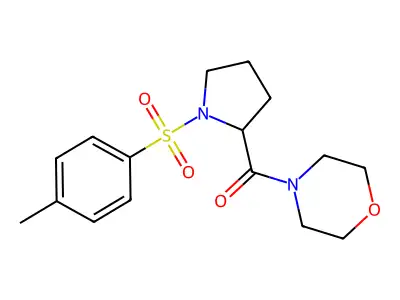 Morpholino(1-tosylpyrrolidin-2-yl)methanone structure