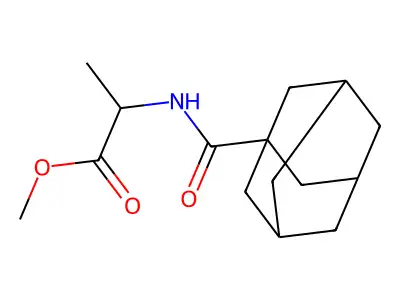 Methyl 2-((3r,5r,7r)-adamantane-1-carboxamido)propanoate structure
