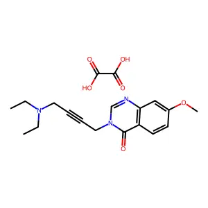 4(3H)-Quinazolinone, 3-(4-(diethylamino)-2-butynyl)-7-methoxy-, oxalate (1:1) structure