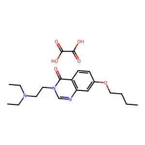 4(3H)-Quinazolinone, 7-butoxy-3-(2-(diethylamino)ethyl)-, oxalate (1:1) structure