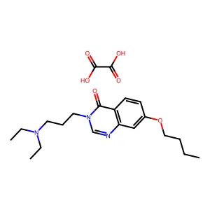4(3H)-Quinazolinone, 7-butoxy-3-(3-(diethylamino)propyl)-, oxalate (1:1) structure
