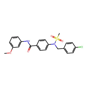 4-[(4-chlorobenzyl)(methylsulfonyl)amino]-N-(3-methoxyphenyl)benzamide structure