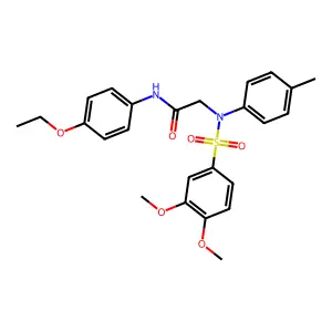 2-(N-(3,4-dimethoxyphenyl)sulfonyl-4-methylanilino)-N-(4-ethoxyphenyl)acetamide structure