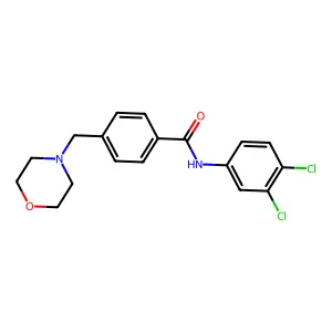 N-(3,4-dichlorophenyl)-4-(morpholin-4-ylmethyl)benzamide structure