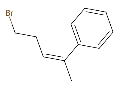 5-Bromopent-2-en-2-ylbenzene structure