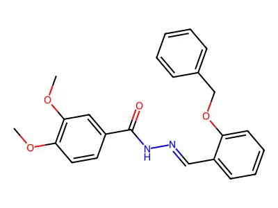 3,4-dimethoxy-N-[(2-phenylmethoxyphenyl)methylideneamino]benzamide structure
