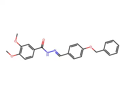 3,4-dimethoxy-N-[(4-phenylmethoxyphenyl)methylideneamino]benzamide structure