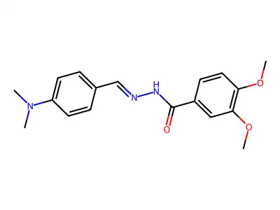 N-[[4-(dimethylamino)phenyl]methylideneamino]-3,4-dimethoxybenzamide structure