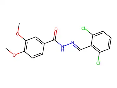 N-[(2,6-dichlorophenyl)methylideneamino]-3,4-dimethoxybenzamide structure