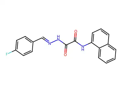 N'-[(4-fluorophenyl)methylideneamino]-N-naphthalen-1-yloxamide structure