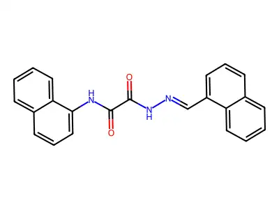N-naphthalen-1-yl-N'-(naphthalen-1-ylmethylideneamino)oxamide structure