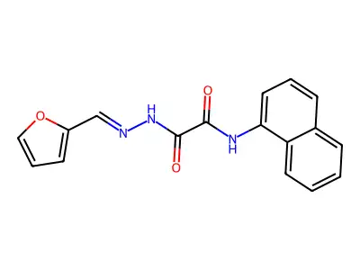 N'-(furan-2-ylmethylideneamino)-N-naphthalen-1-yloxamide structure