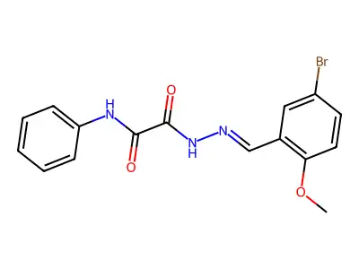 2-(2-(5-Bromo-2-methoxybenzylidene)hydrazino)-2-oxo-N-phenylacetamide structure