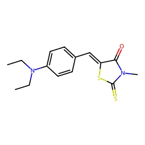 5-(4-Diethylamino-benzylidene)-3-methyl-2-thioxo-thiazolidin-4-one structure