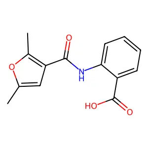 2-[(2,5-Dimethyl-furan-3-carbonyl)-amino]-benzoic acid structure