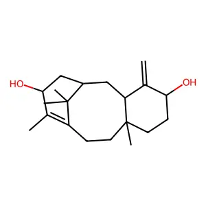 Taxa-4(20),11(12)-dien-5alpha,13alpha-diol structure