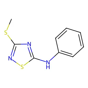 3-Methylthio-5-phenylamino-1,2,4-thiadiazole structure