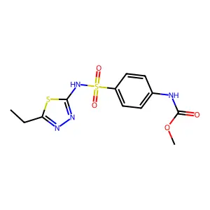 methyl N-[4-[(5-ethyl-1,3,4-thiadiazol-2-yl)sulfamoyl]phenyl]carbamate structure