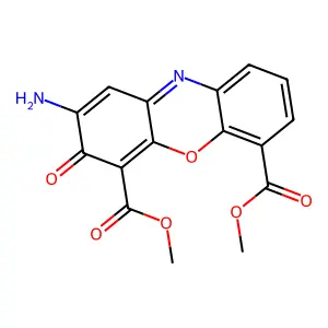 4,6-Dimethyl 2-amino-3-oxo-3H-phenoxazine-4,6-dicarboxylate structure
