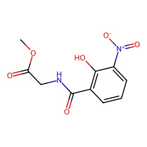 Methyl 2-[(2-hydroxy-3-nitro-benzoyl)amino]acetate structure