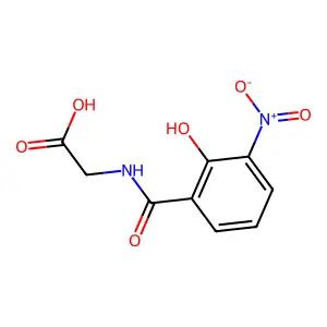 N-(2-Hydroxy-3-nitrobenzoyl)glycine structure