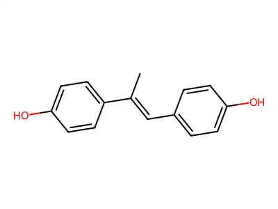 4,4'-Dihydroxy-alpha-methylstilbene structure