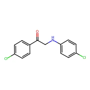 2-(4-Chloroanilino)-1-(4-chlorophenyl)ethanone structure