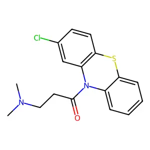 10H-Phenothiazine, 2-chloro-10-(3-(dimethylamino)-1-oxopropyl)- structure