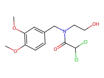 Acetamide, 2,2-dichloro-N-(2-hydroxyethyl)-N-veratryl- structure