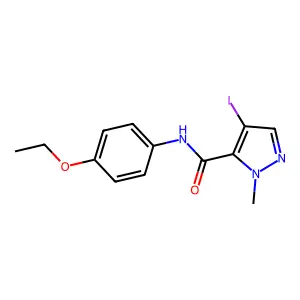 N-(4-ethoxyphenyl)-4-iodo-1-methyl-1H-pyrazole-5-carboxamide structure