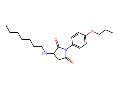 3-(Heptylamino)-1-(4-propoxyphenyl)pyrrolidine-2,5-dione structure