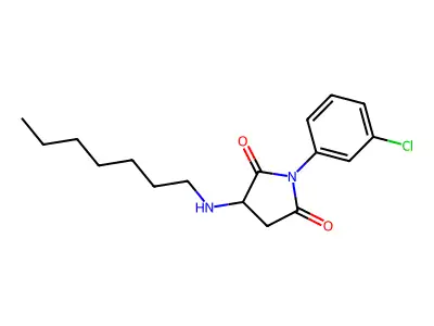 1-(3-Chlorophenyl)-3-(heptylamino)pyrrolidine-2,5-dione structure