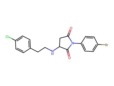 1-(4-Bromophenyl)-3-{[2-(4-chlorophenyl)ethyl]amino}pyrrolidine-2,5-dione structure
