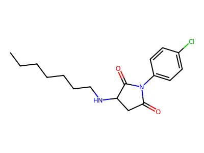 1-(4-Chlorophenyl)-3-(heptylamino)pyrrolidine-2,5-dione structure