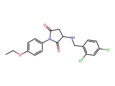 3-[(2,4-Dichlorophenyl)methylamino]-1-(4-ethoxyphenyl)pyrrolidine-2,5-dione structure