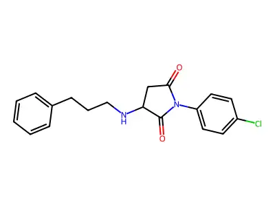 1-(4-Chlorophenyl)-3-[(3-phenylpropyl)amino]pyrrolidine-2,5-dione structure