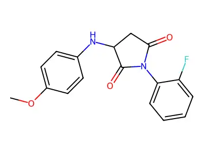 1-(2-Fluorophenyl)-3-[(4-methoxyphenyl)amino]pyrrolidine-2,5-dione structure