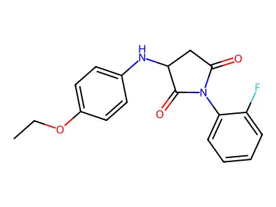 3-(4-Ethoxy-phenylamino)-1-(2-fluoro-phenyl)-pyrrolidine-2,5-dione structure