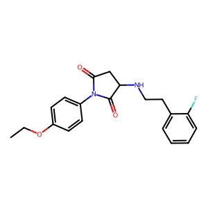 1-(4-Ethoxyphenyl)-3-{[2-(2-fluorophenyl)ethyl]amino}-2,5-pyrrolidinedione structure