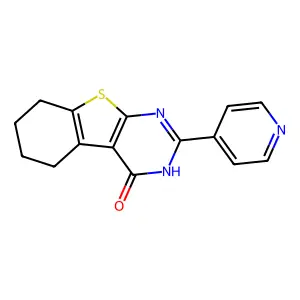 2-(4-pyridinyl)-5,6,7,8-tetrahydro[1]benzothieno[2,3-d]pyrimidin-4(3H)-one structure