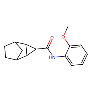 N-(2-methoxyphenyl)tricyclo[3.2.1.0~2,4~]octane-3-carboxamide structure