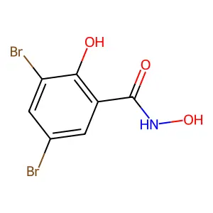 3,5-二溴-N,2-二羟基苯甲酰胺 structure