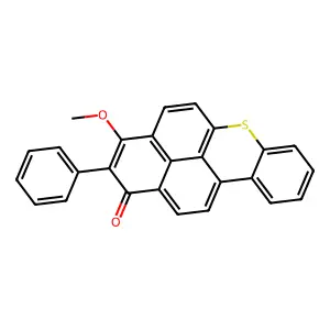 3-Methoxy-2-phenyl-1H-naphtho(2,1,8-mna)thioxanthen-1-one structure