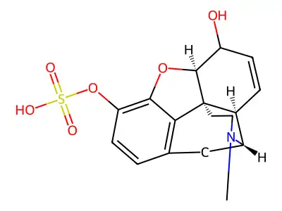 Morphine 3-O-Sulfate structure