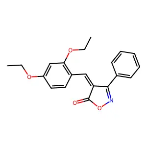 (4E)-4-[(2,4-diethoxyphenyl)methylidene]-3-phenyl-1,2-oxazol-5-one structure
