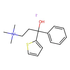 3-Hydroxy-N,N,N-trimethyl-3-phenyl-3-(thiophen-2-yl)propan-1-aminium iodide structure